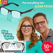 AUTO FOCUS One Power Readers - AS SEEN ON TV! - Read Small Print and Computer Screens - no Changing Glasses - Flex Focus optics